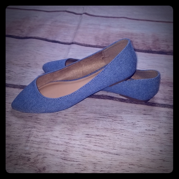 old navy blue flats